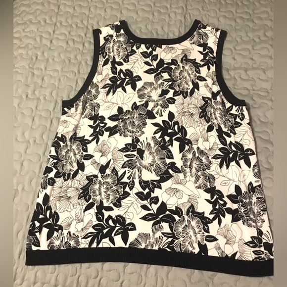 CJ Banks Sleeveless Sweater, Navy and White - Picture 3 of 4